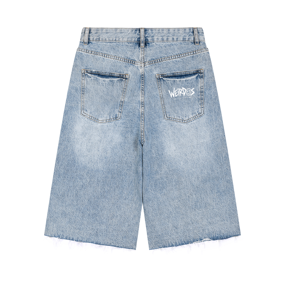 Weirdos Blue Men’s Vintage Wide Leg Denim Shorts