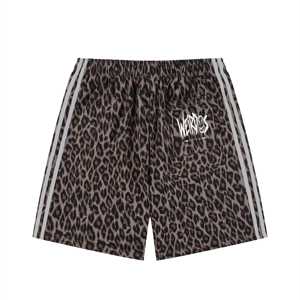 Weirdos Unisex Heavyweight Leopard Drawstring Shorts