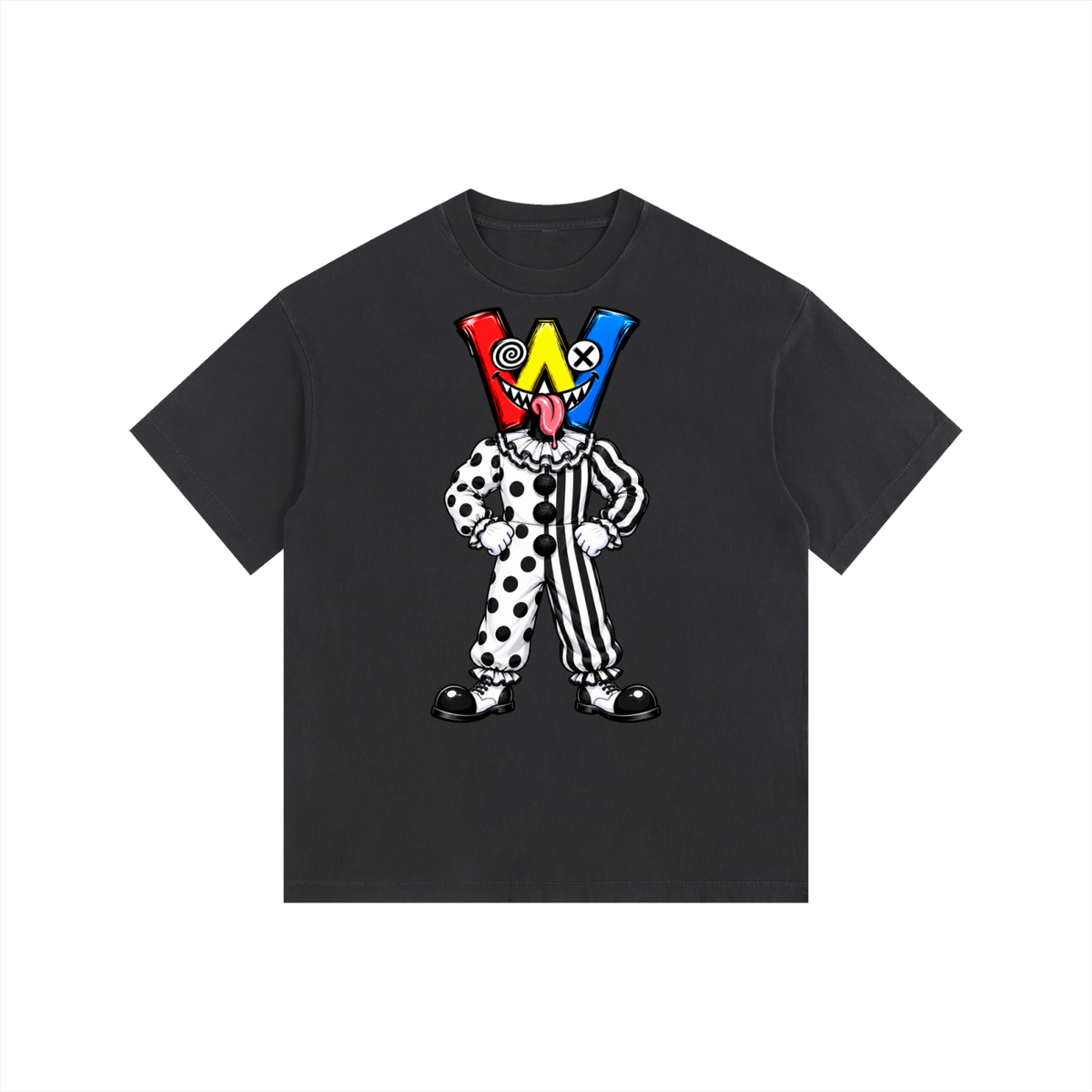 Clowning Weirdo Vintage Washed Oversized Cotton T-Shirt